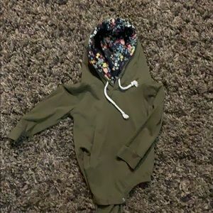 Green hoodie onesie